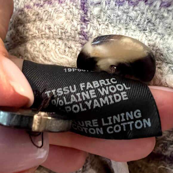 ISABEL MARANT ÉTOILE Lyra wool-blend tweed jacket size 38 S beige SW - Picture 11 of 12